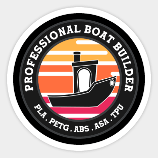 3D Printing Benchy Professional Boat Builder Sticker
